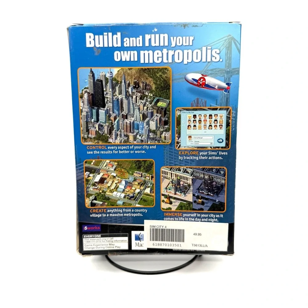 SimCity 4 Mac‎ CD-ROM Big Box EA Games Aspyr Maxis Classic PC Big Box